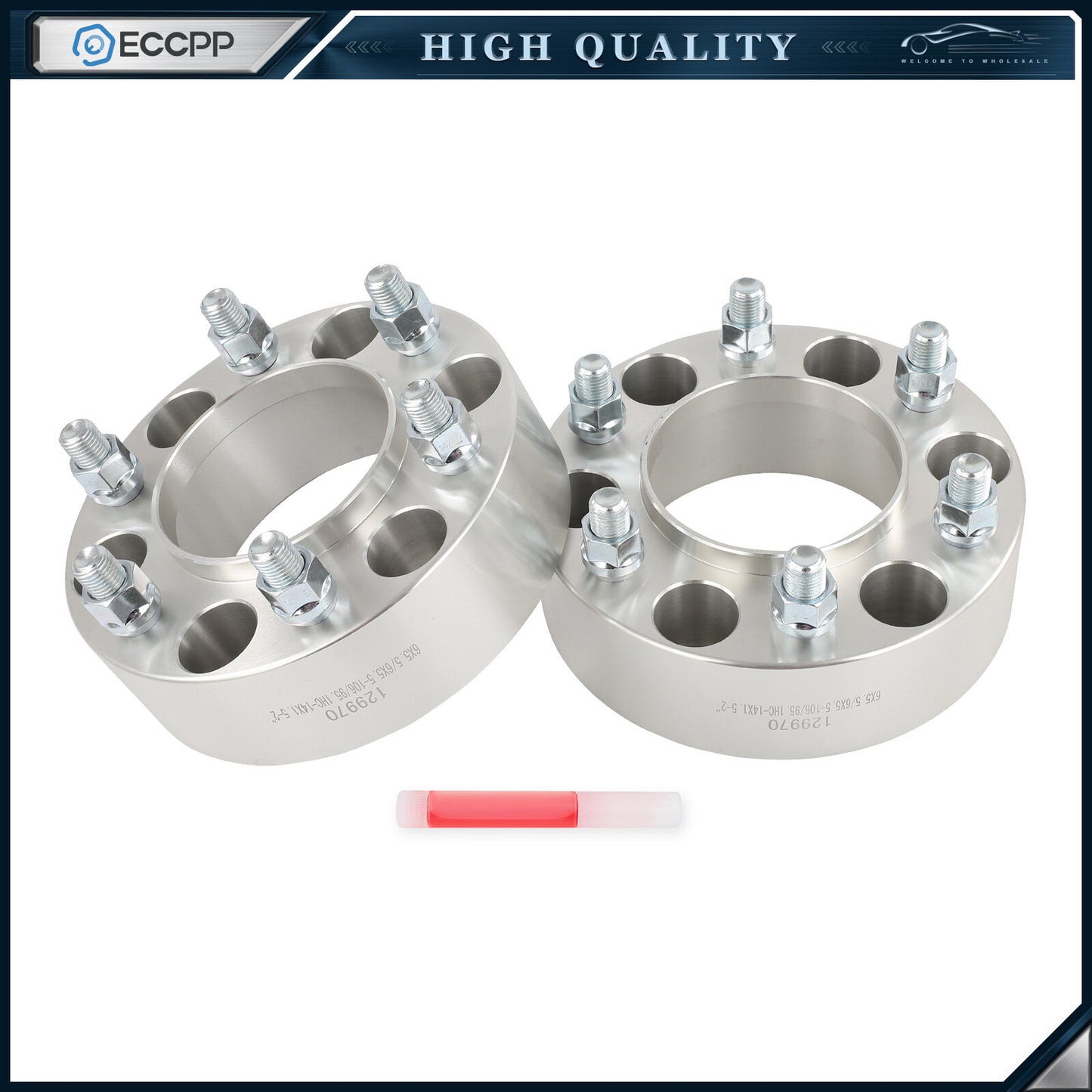 2P 2" 6x5.5 Hubcentric Wheel Adapters For Toyota Tacoma 2002-2023 to 2024+ Wheel