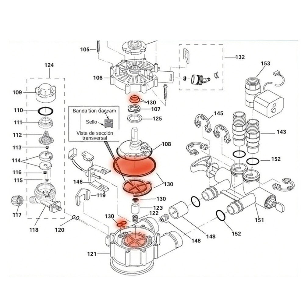 High Flow Seal Kit 1 Inch Water Softener Enhance Water Softener Performance