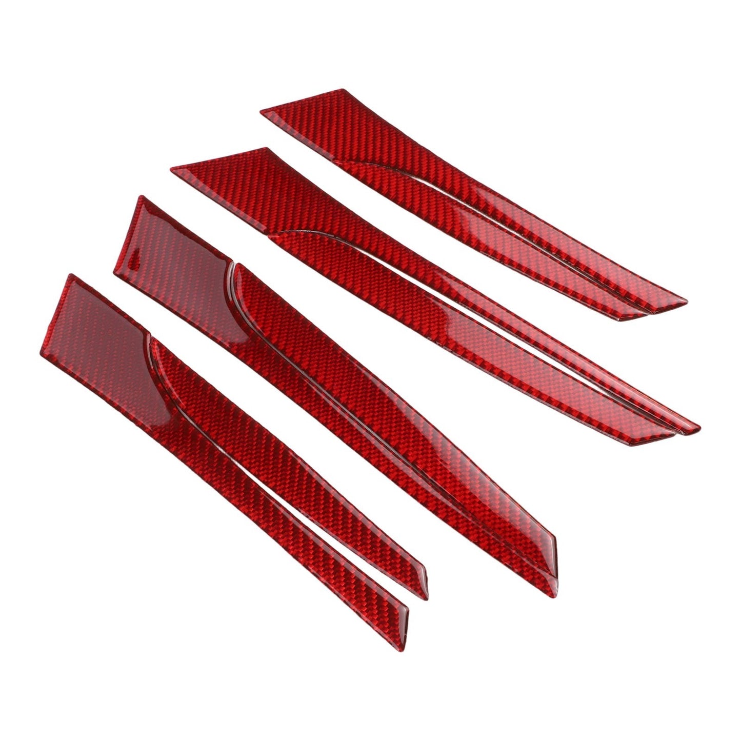 For Mazda Compatible Easy Install Inner Trim Strips in Vibrant Red Carbon Fiber