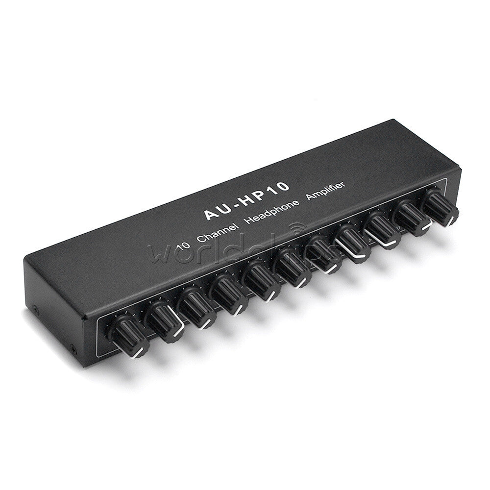 DC12-24V Stereo Headphone Amplifier 1-Channel Input 10-Channel Output Splitter