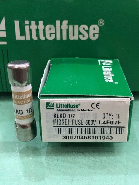 10pcs Littelfuse KLKD-1/2 KLKD 1/2A KLKD 0.5A 600V Fast-Acting Fuse free ship