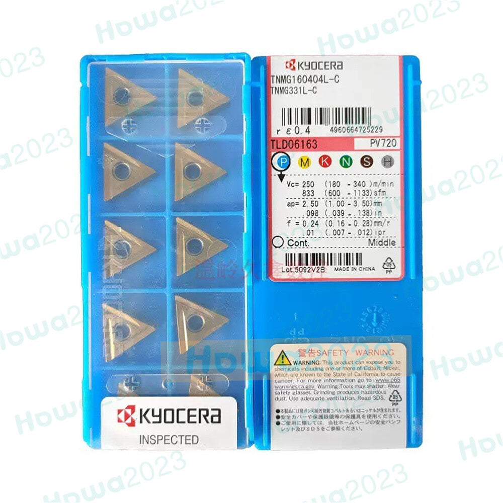 10pcs/Box Kyocera TNMG160404L-C PV720 TNMG331L-C Turning Blade Carbide Inserts