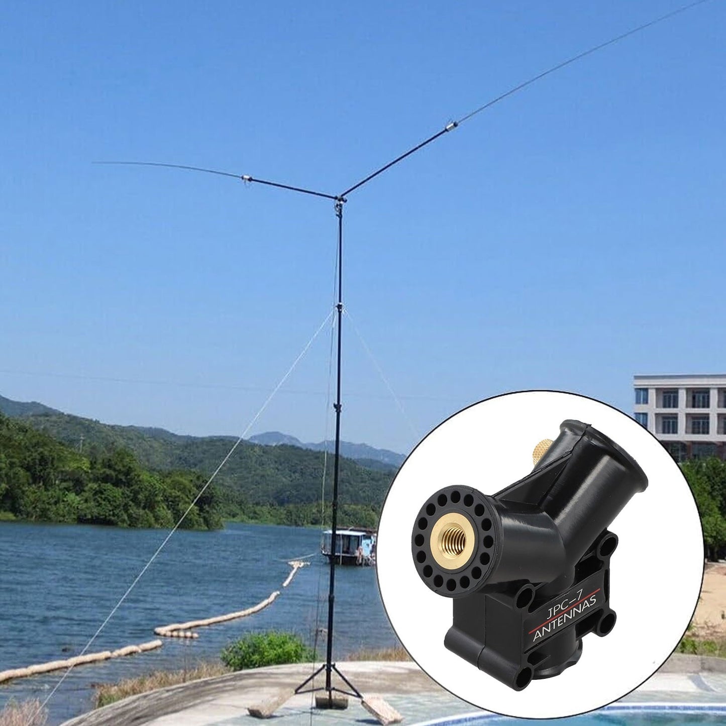 V Shaped Antenna Base for JPC 7 M10 5 58m Rod Designed for Harsh Environments