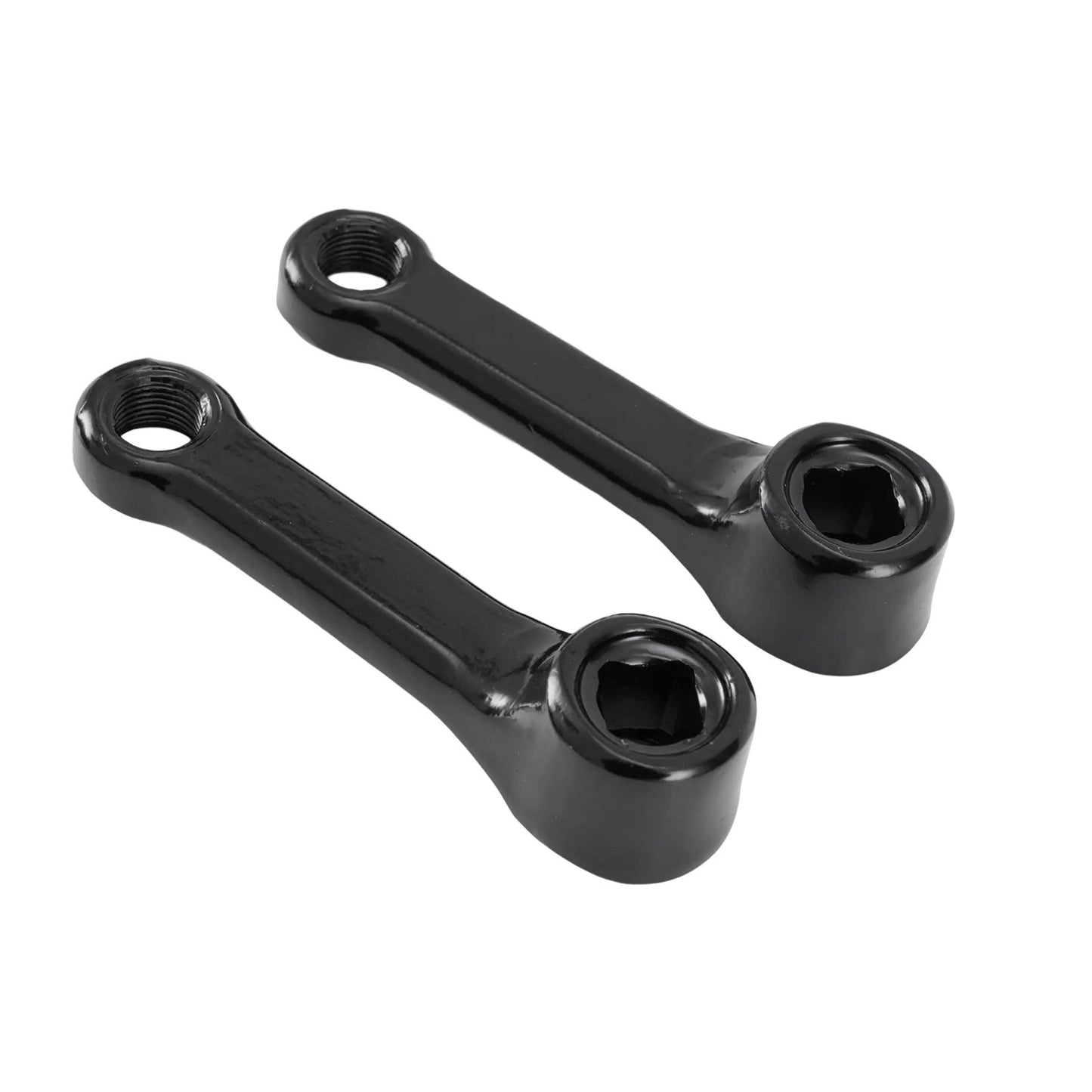 Sleek and Strong 89mm Iron Exercise Bike Cranks Featuring Square Holes