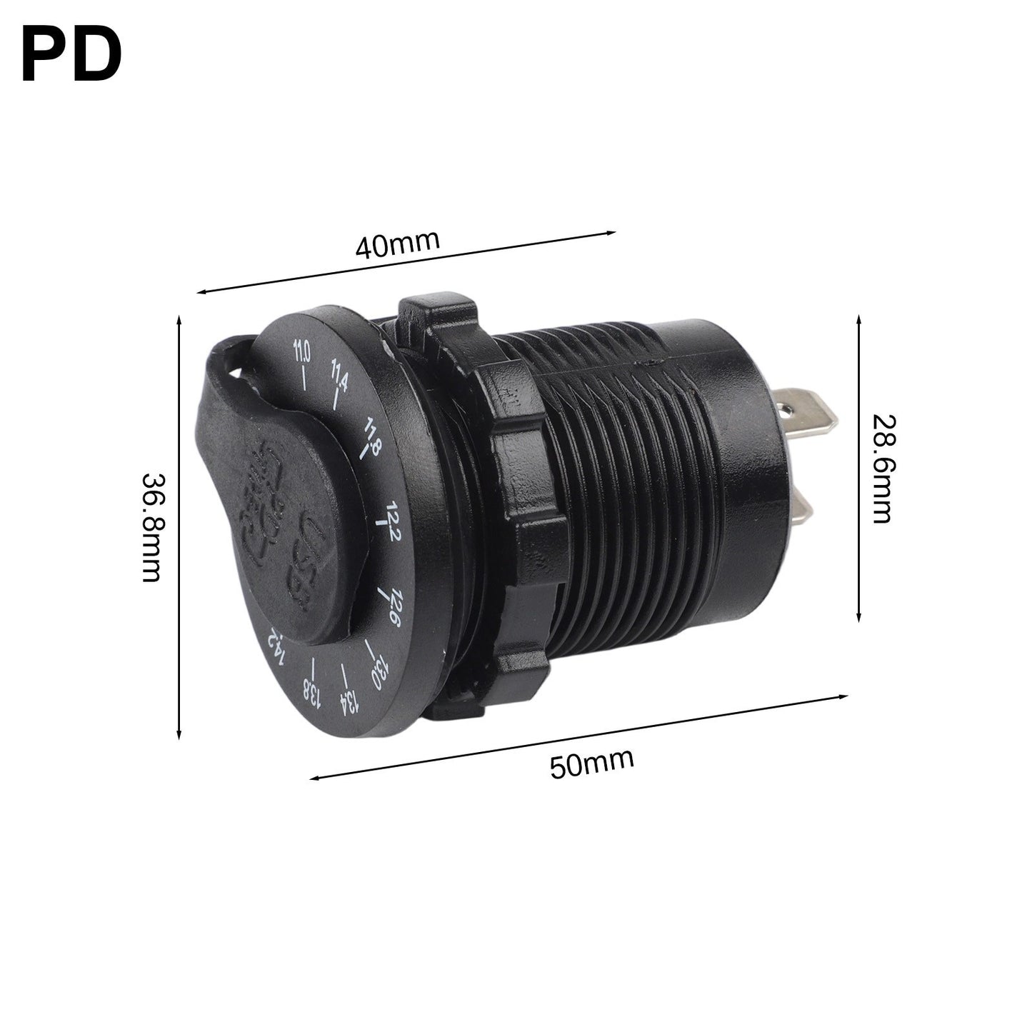 Dual USB Charger Socket with LED Indicator for Fast Charging in Vehicles