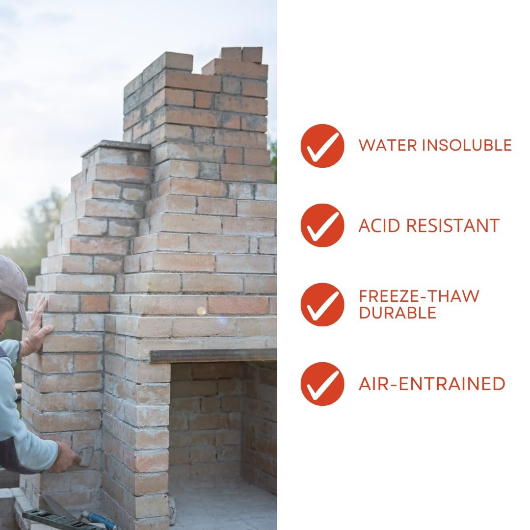 Medium Duty Refractory Mortar - High Temperature Mix for Fireplaces, Fire Pits,