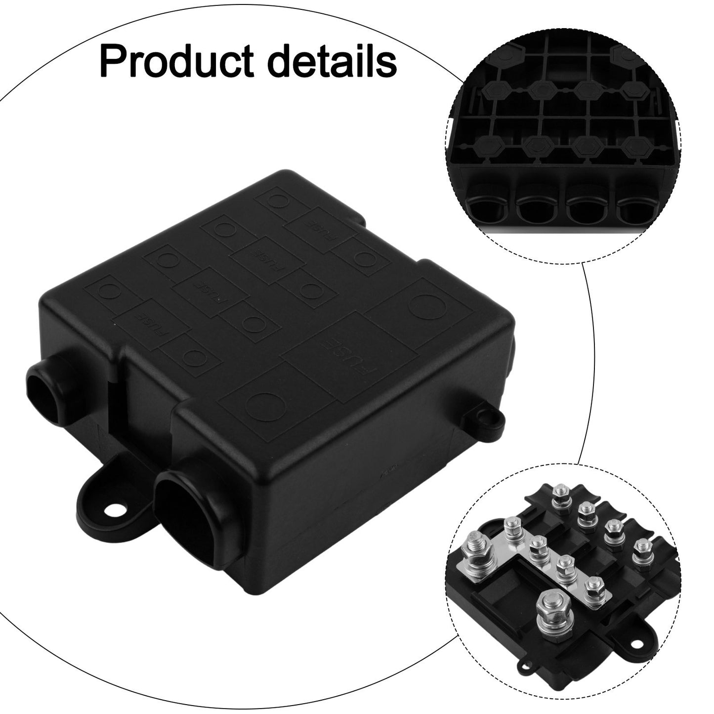 5 Way Heavy Duty Fuse Block Compatible with For Mega and For Midi Fuses