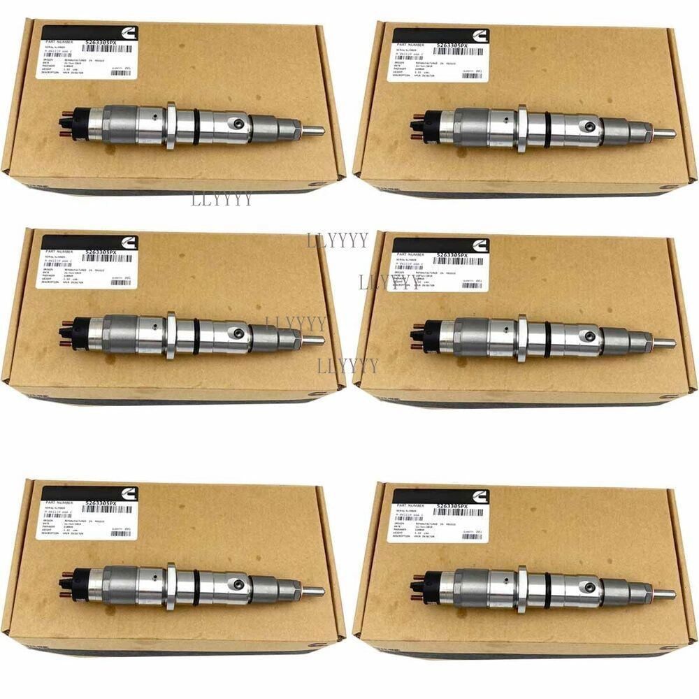 6PC Cummins Fuel Injector 5263305PX for Engine ISC QSC8.3 8.3L 3973059 4940439
