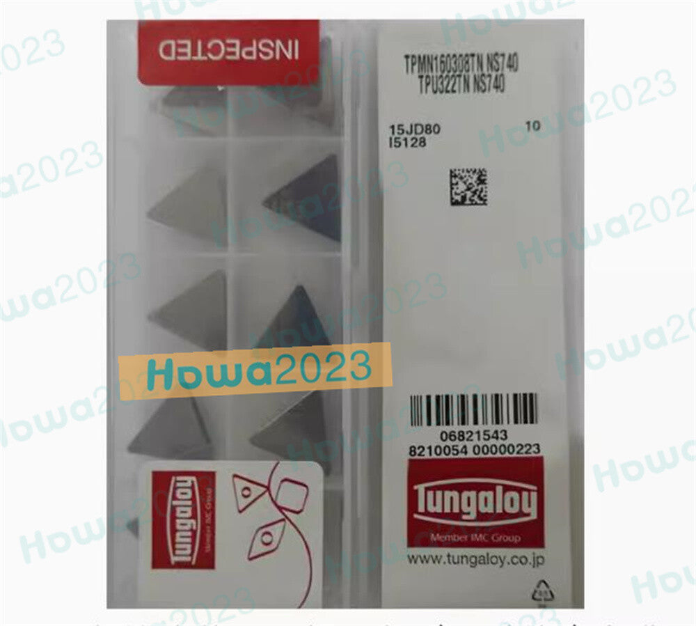 10Pcs/BOX Tungaloy TPMN160308TN NS740 TPMN322TN Milling Blade Carbide Inserts