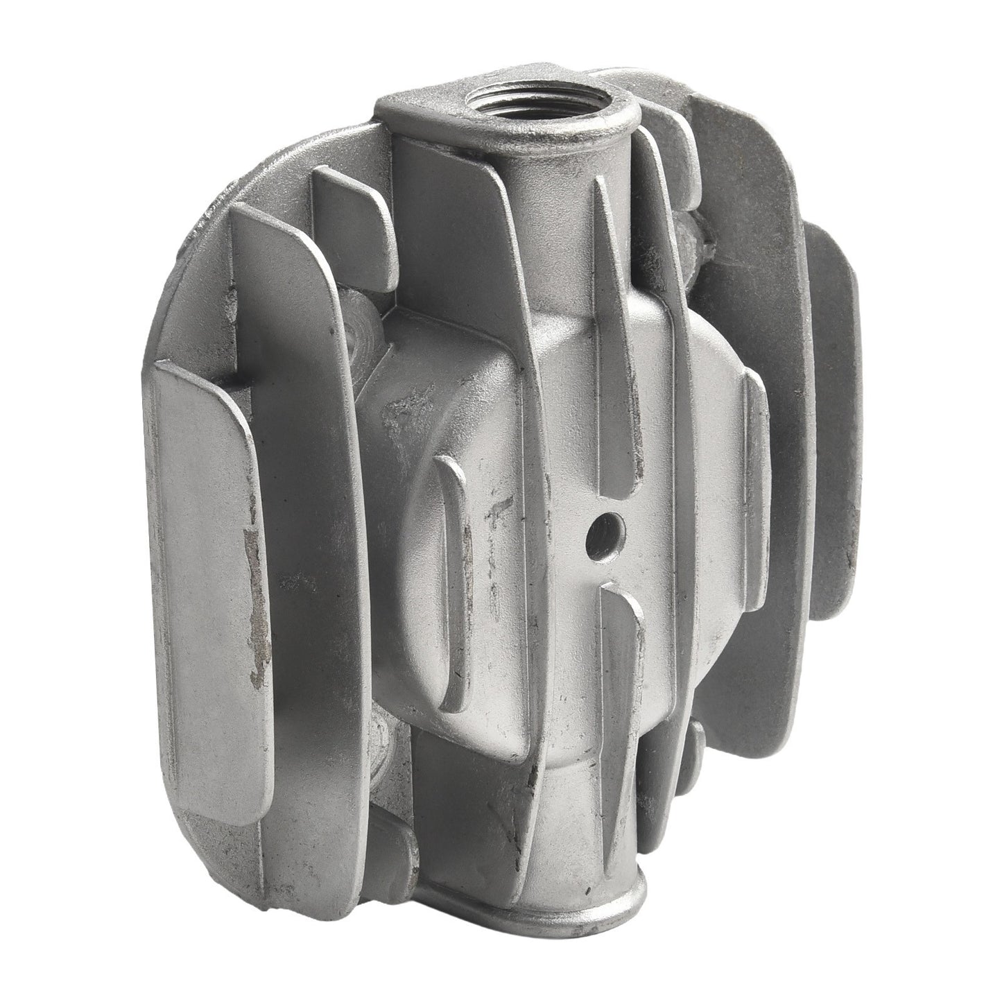 Silent Oilfree Air Compressor Cylinder Head Grey Cast Aluminum Replacement Part