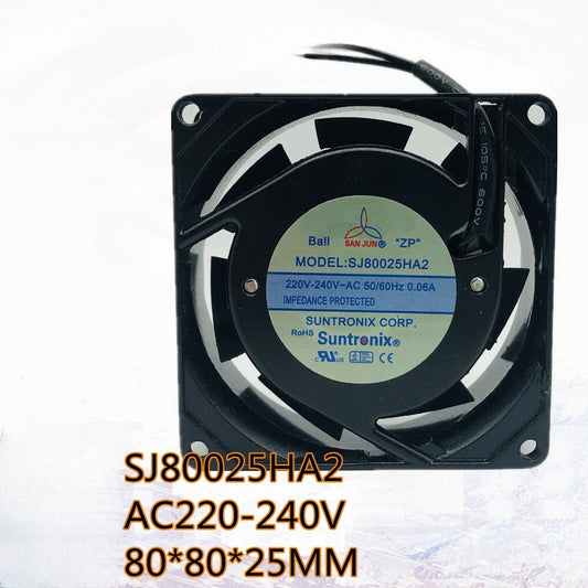 SAN JUN SJ80025HA2 8025 8CM AC220-240V 0.06A Ball Axial Cooling Fan