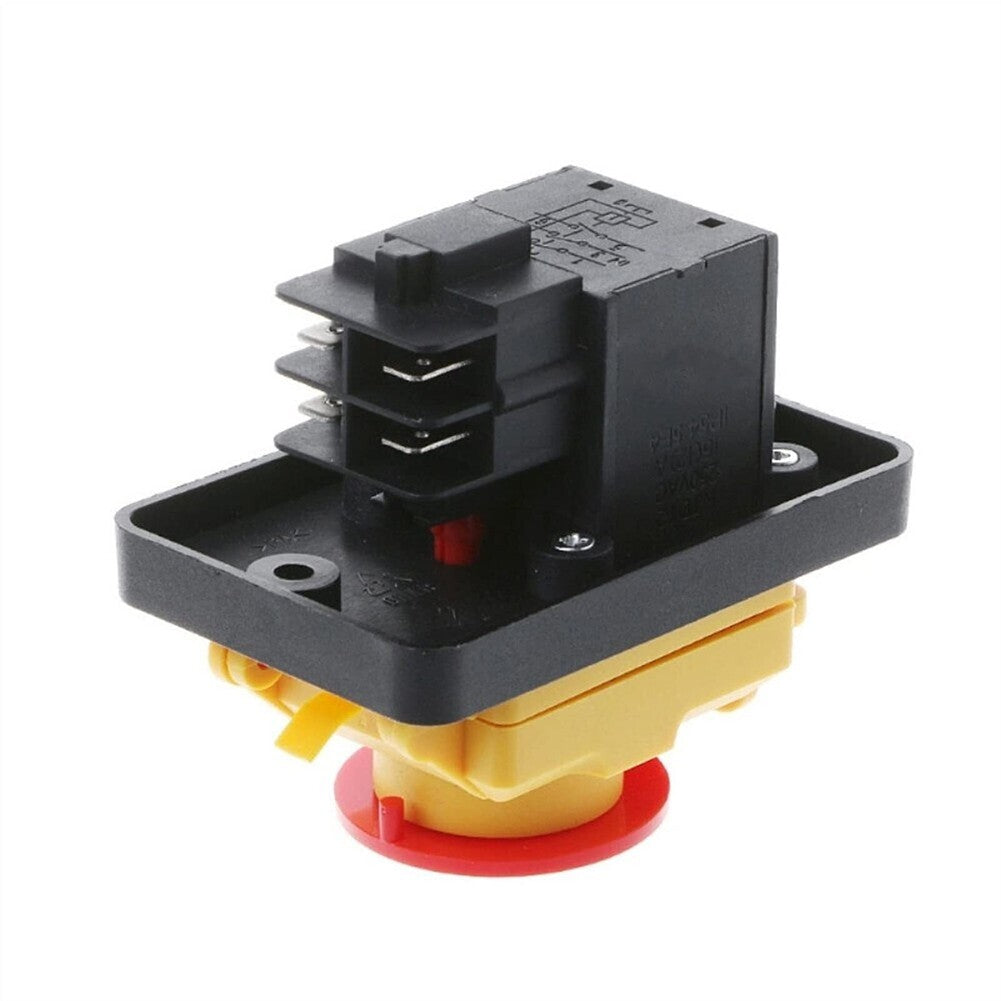 1PCS For KJD12 4-Pin 16A 250V Stop & Waterproof Magnetic Pushbotton Switch