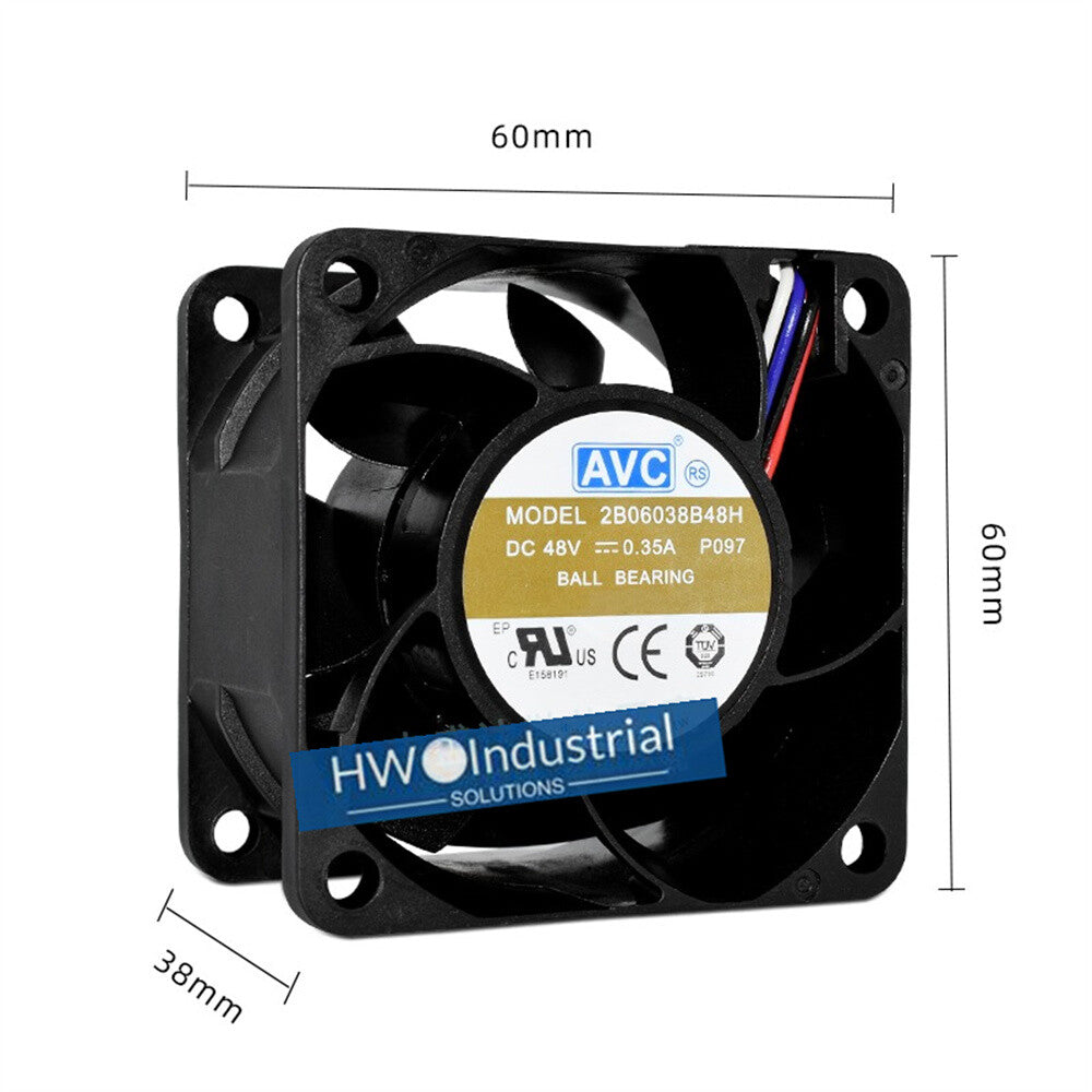 1/piece 2B06038B48H AVC 6038 48V 0.35A 6CM PWM Speed Regulation Cooling Fan