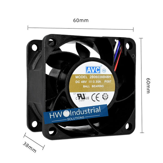 1/piece 2B06038B48H AVC 6038 48V 0.35A 6CM PWM Speed Regulation Cooling Fan