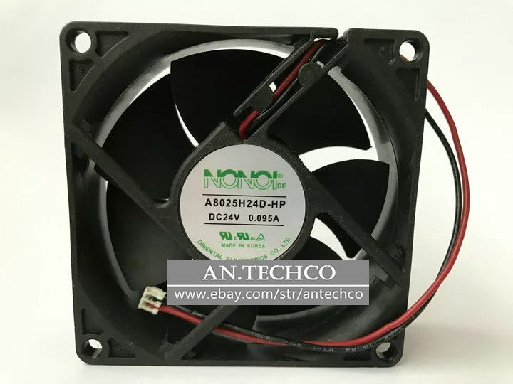 1pcs NONOIse inverter cooling fan A8025H24D-HP DC24V 0.095A 8CM fan 2pin