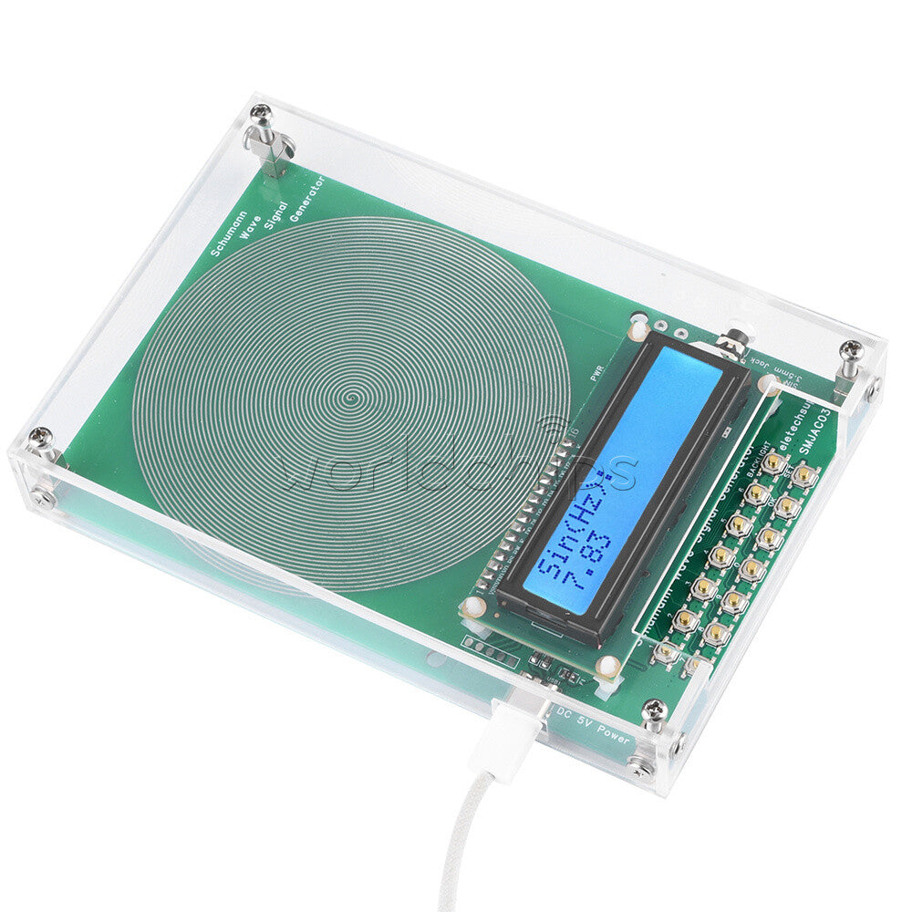 Schumann Wave Generator Pulse Sine Frequency + 3.5MM Audio Output Connector+Case