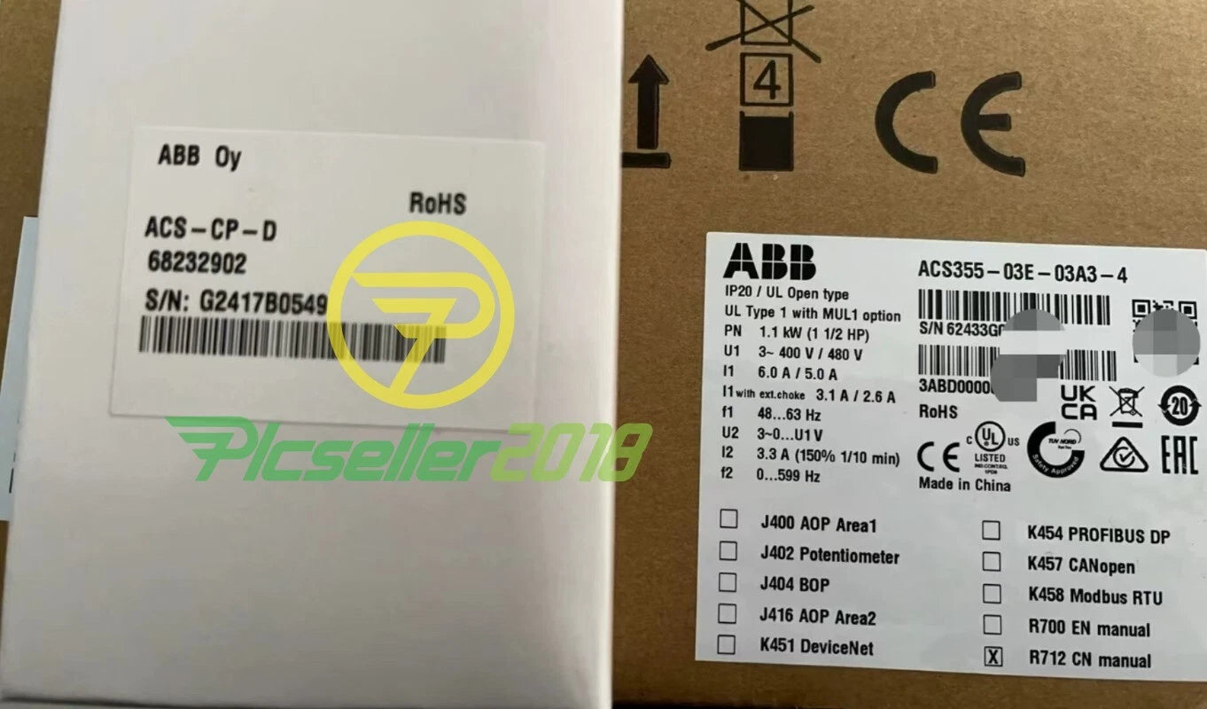 1 PC ACS355-03E-03A3-4 1.5KW  ABB Frequency Converter Fast delivery