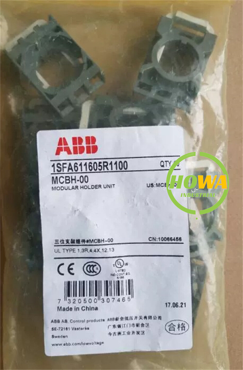 Pack/10pieces  ABB Button Indicator Light Accessory Base MCBH-00 MCBH00