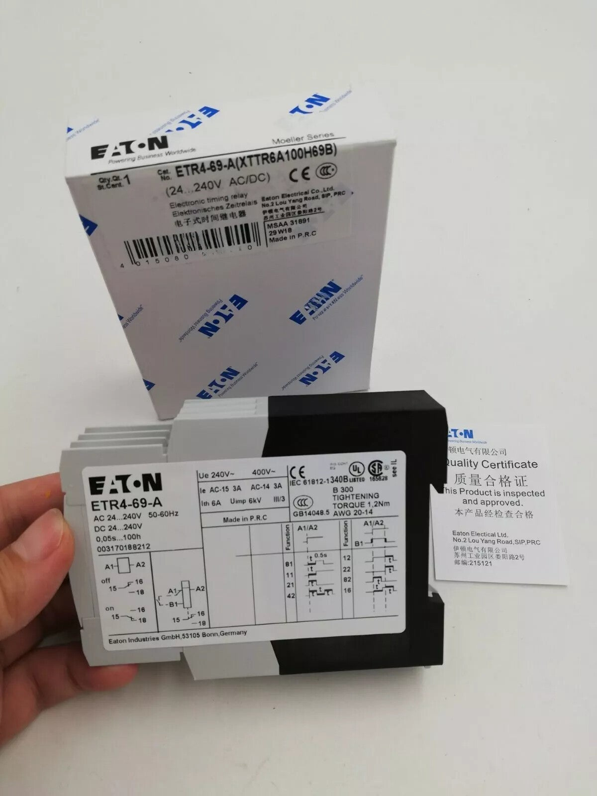 1pcs For MOELLER EATON ETR4-69-A TIMING RELAY PLC MODULE 240V
