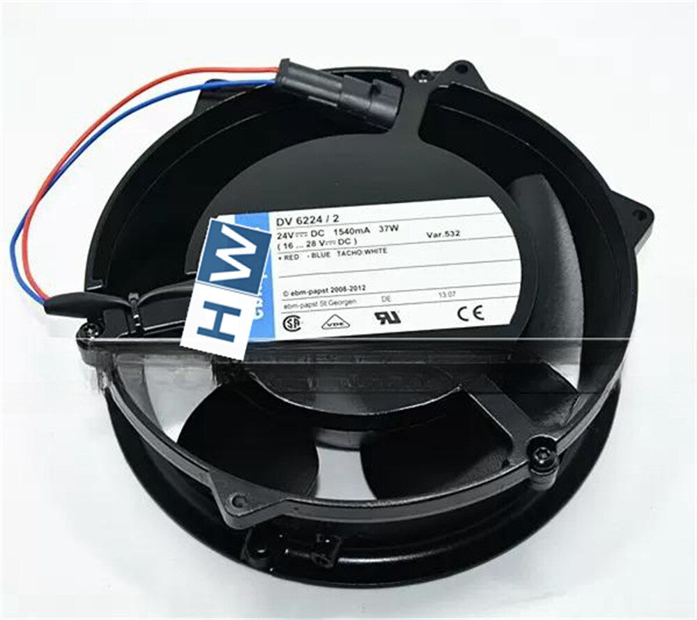 1/piece  DV6224/2 3-wire DC24V 1540mA 37W Aluminum Frame Inverter Cooling Fan