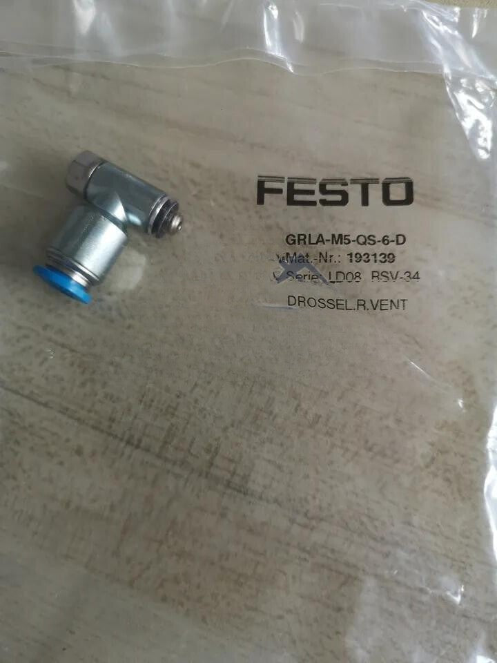10PCS For Festo GRLA-M5-QS-6-D 193139 GRLAM5QS6D Valve