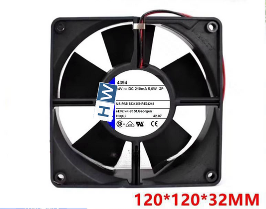 1/piece  4394 210mA 5.0W 120*32MM 24V 12CM Inverter Cooling Fan