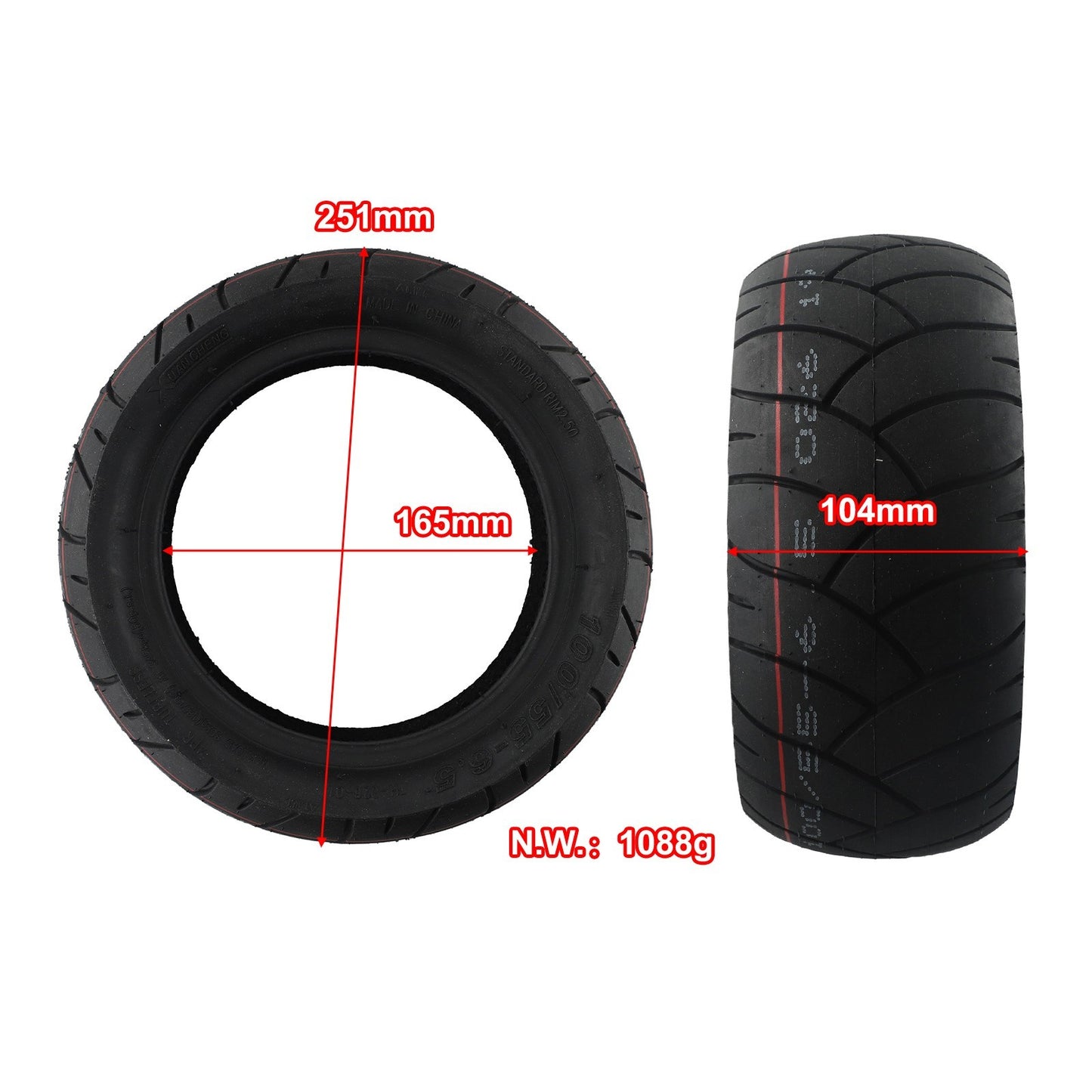 Upgrade Your Ride with High Quality 11 Tubeless Tyre 100/55 65 90/65 65