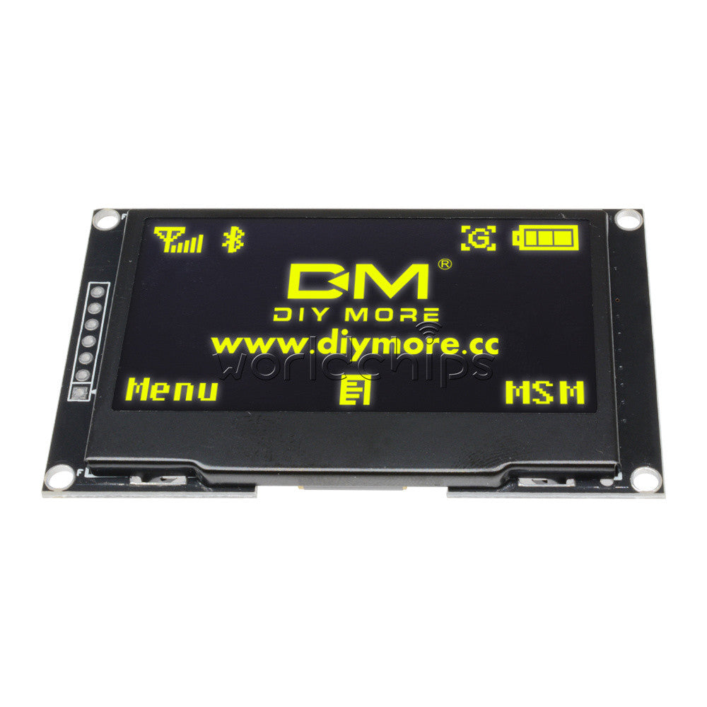 2.42" Yellow 128X64 OLED LCD Display 12864 I2C SPI Serial Module for Arduino