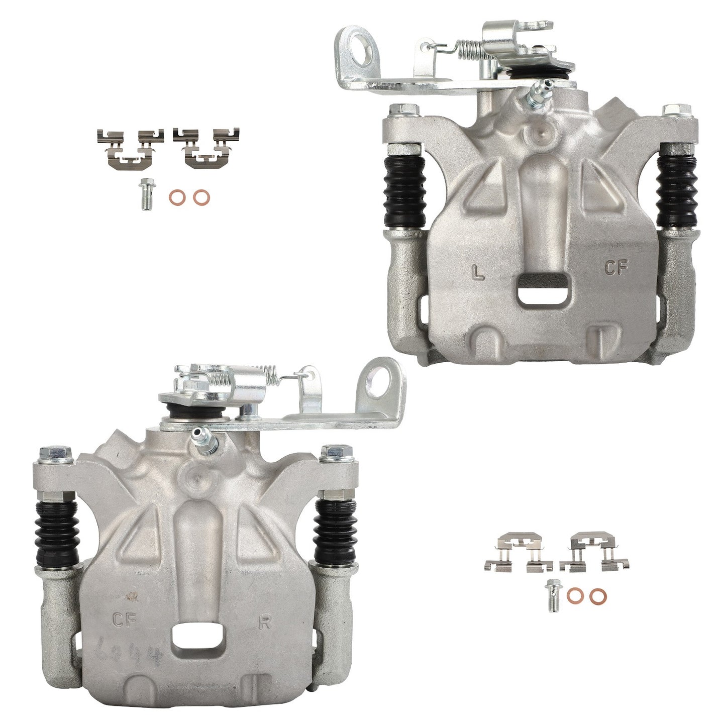 Rear Brake Calipers 2Pcs  Set Zinc For 2014-2016 Mazda 3 19B7155 19B7154
