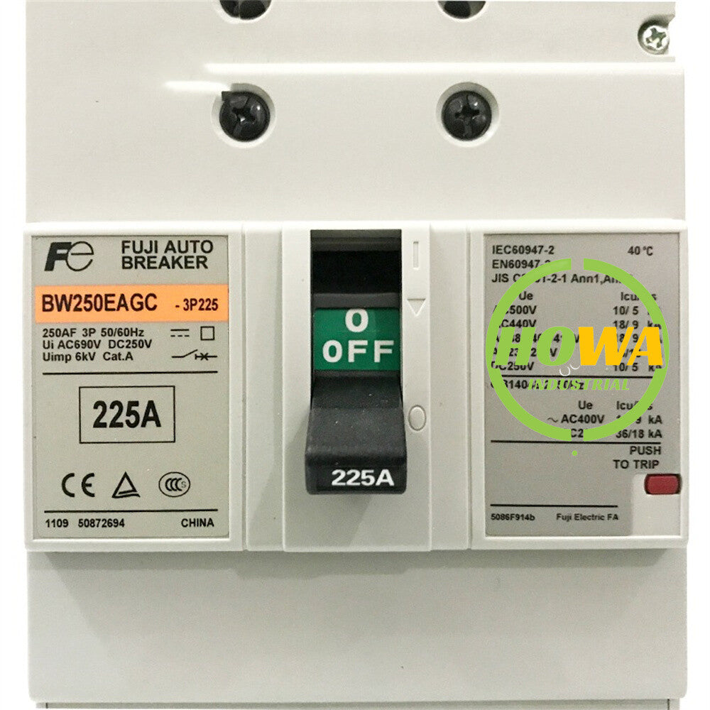 1/piece  FUJI Molded Case Circuit Breaker BW250EAGC 3P 225A Air Switch