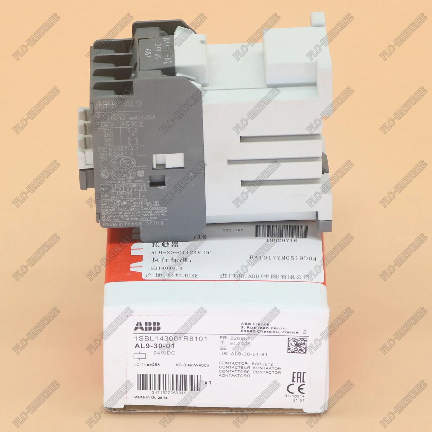 1piece  ABB Dc contactor AL9-30-01 24VDC Free ship #P