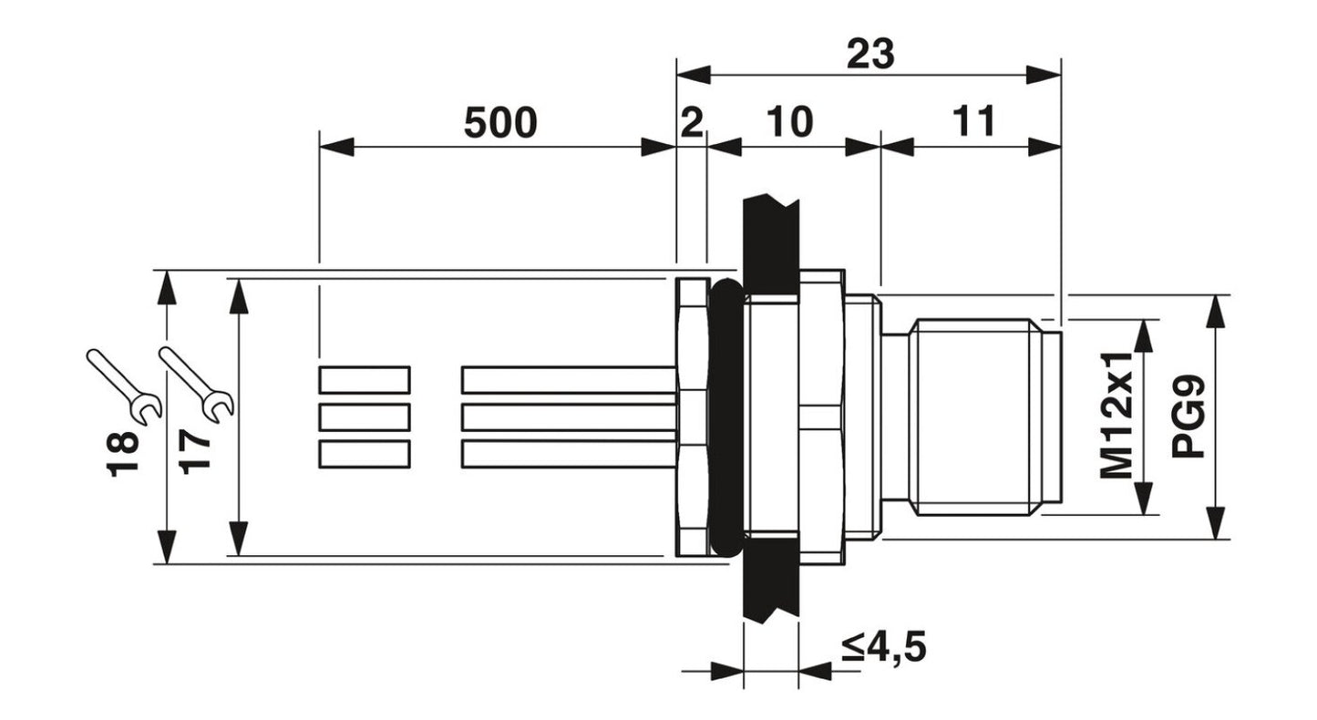 1pcs PHOENIX CONTACT 1556618 Connector SACC-DSI-MS-4CON-PG9/0,5 SCO