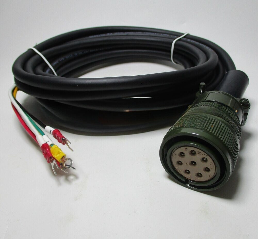 1PCS  Motor Power Cable FIT FOR MR-J2S-100A/HC-SFS102 Ation Plug 8-Pin 5m