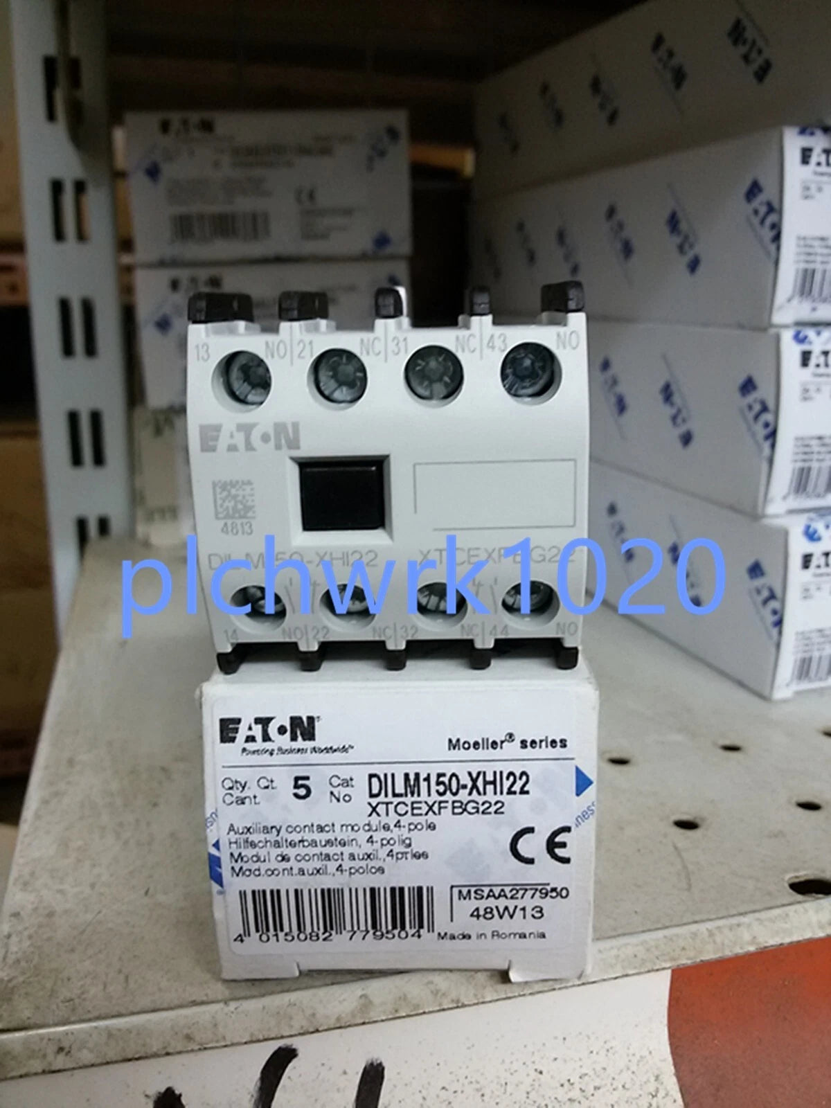 1 PCS  EATON Contactor auxiliary contact DILM150-XHI22 #P