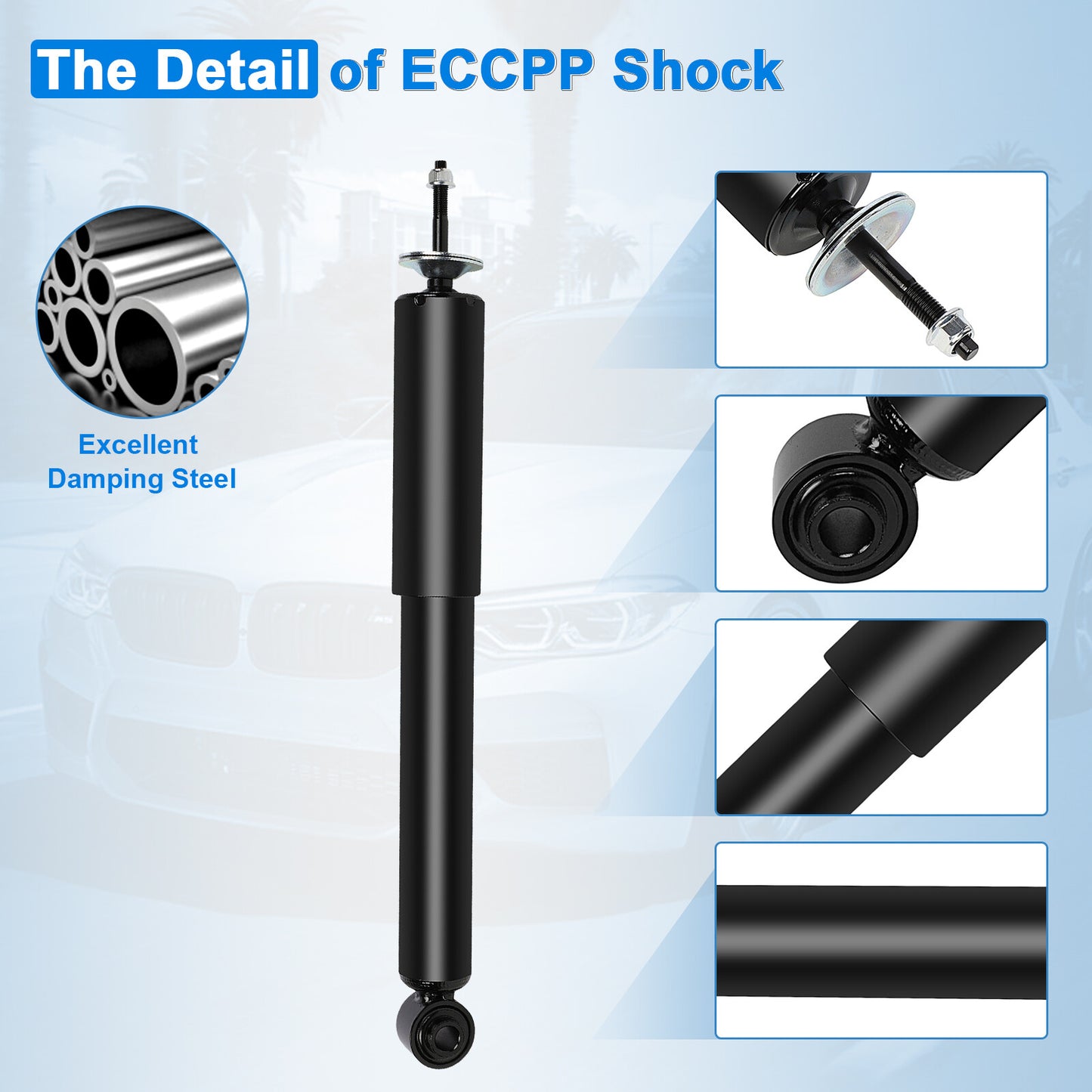 Rear Pair Struts Shocks For Chevrolet Malibu 2004-2012 Pontiac G6 2005-2010