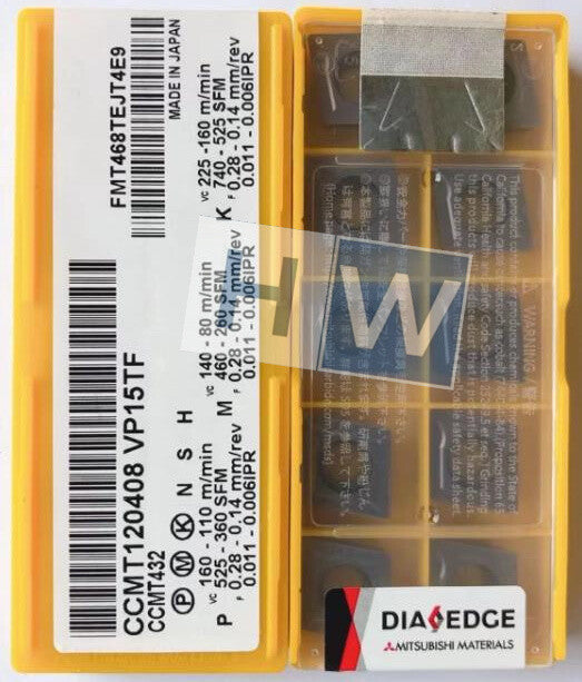 Box/10PCS Mitsubishi Diamond CNC Boring Lathe Blade  CCMT120408 VP15TF