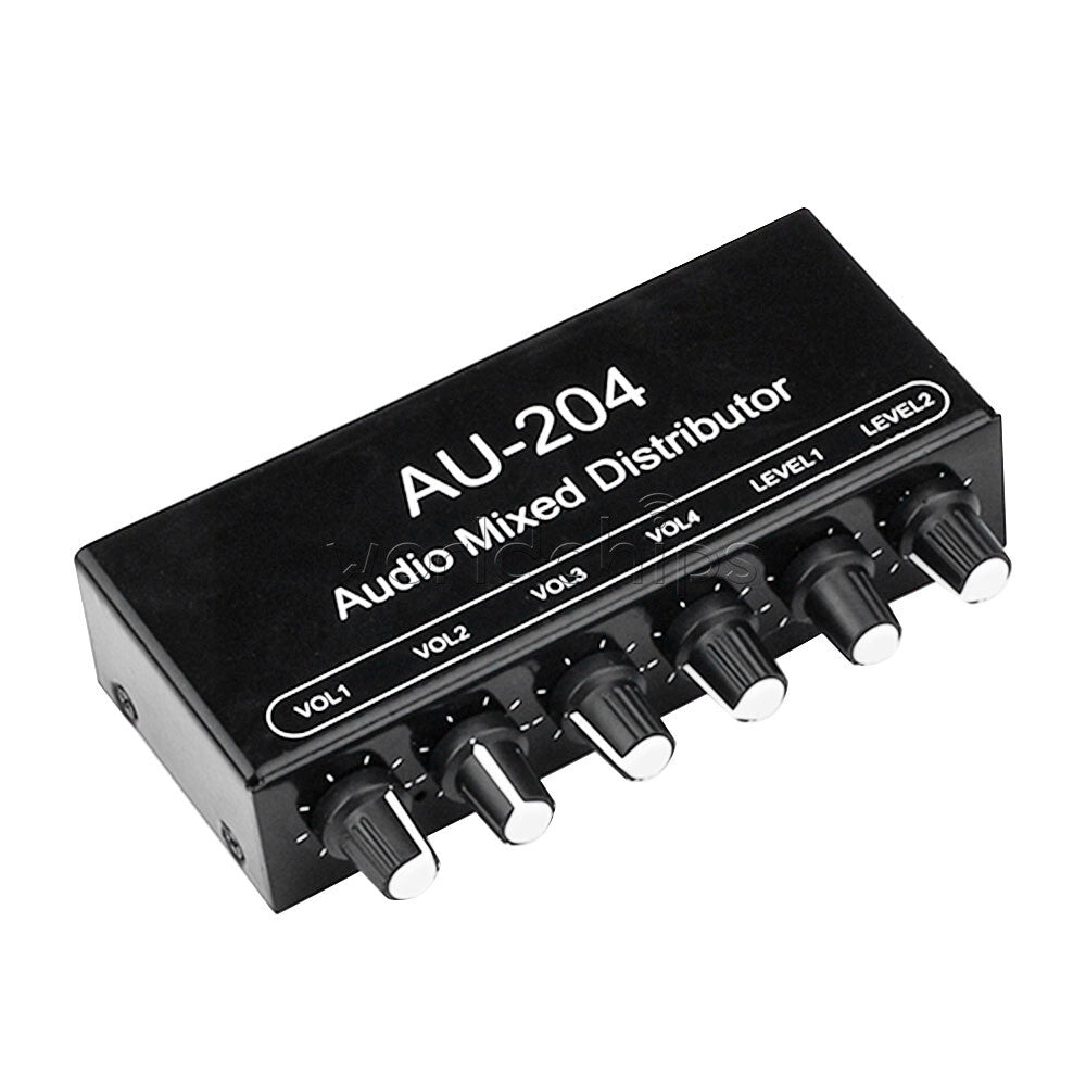 Stereo Audio Signal Preamplifier Amplifier Headphone External AU-202/AU-402RCA