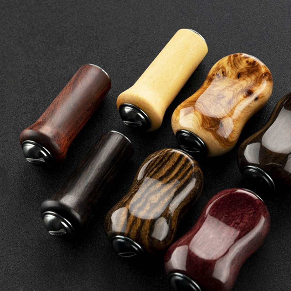 Stylish Wooden Fishing Reel Handle Ergonomic Design for Fishing Comfort