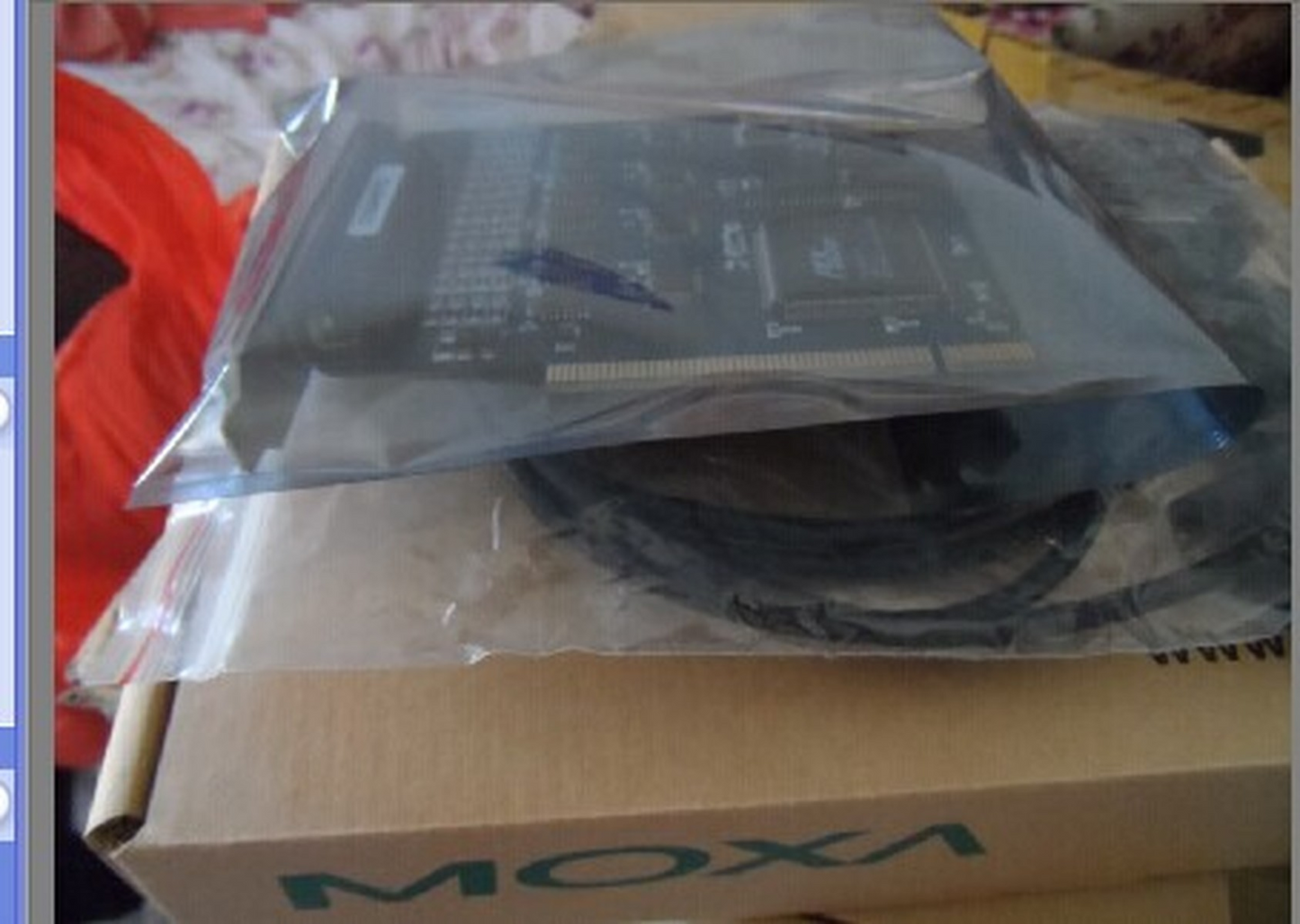 1pcs  MOXA C104H/PCI 4-port RS-232 Multi-serial Card with Cable