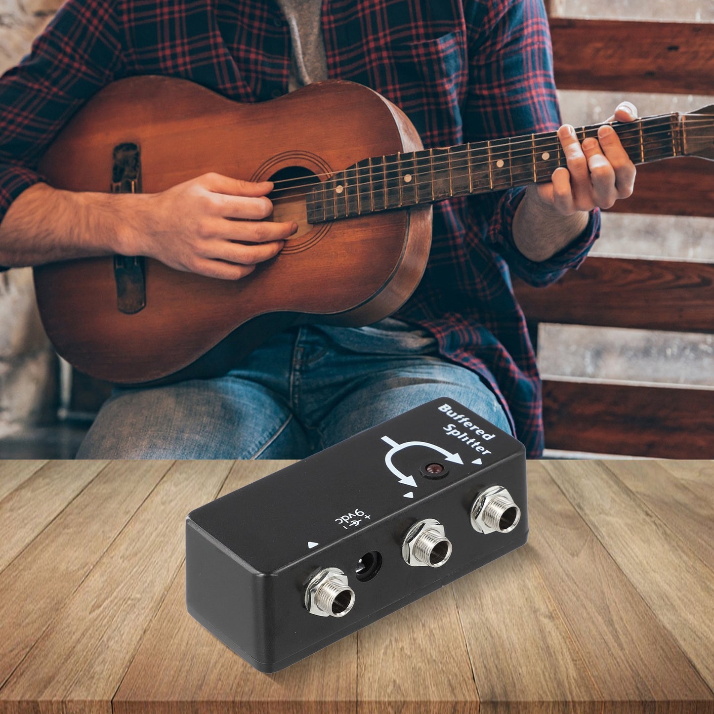 Professional Buffered Splitter Guitar Pedal for Reliable Sound Performance