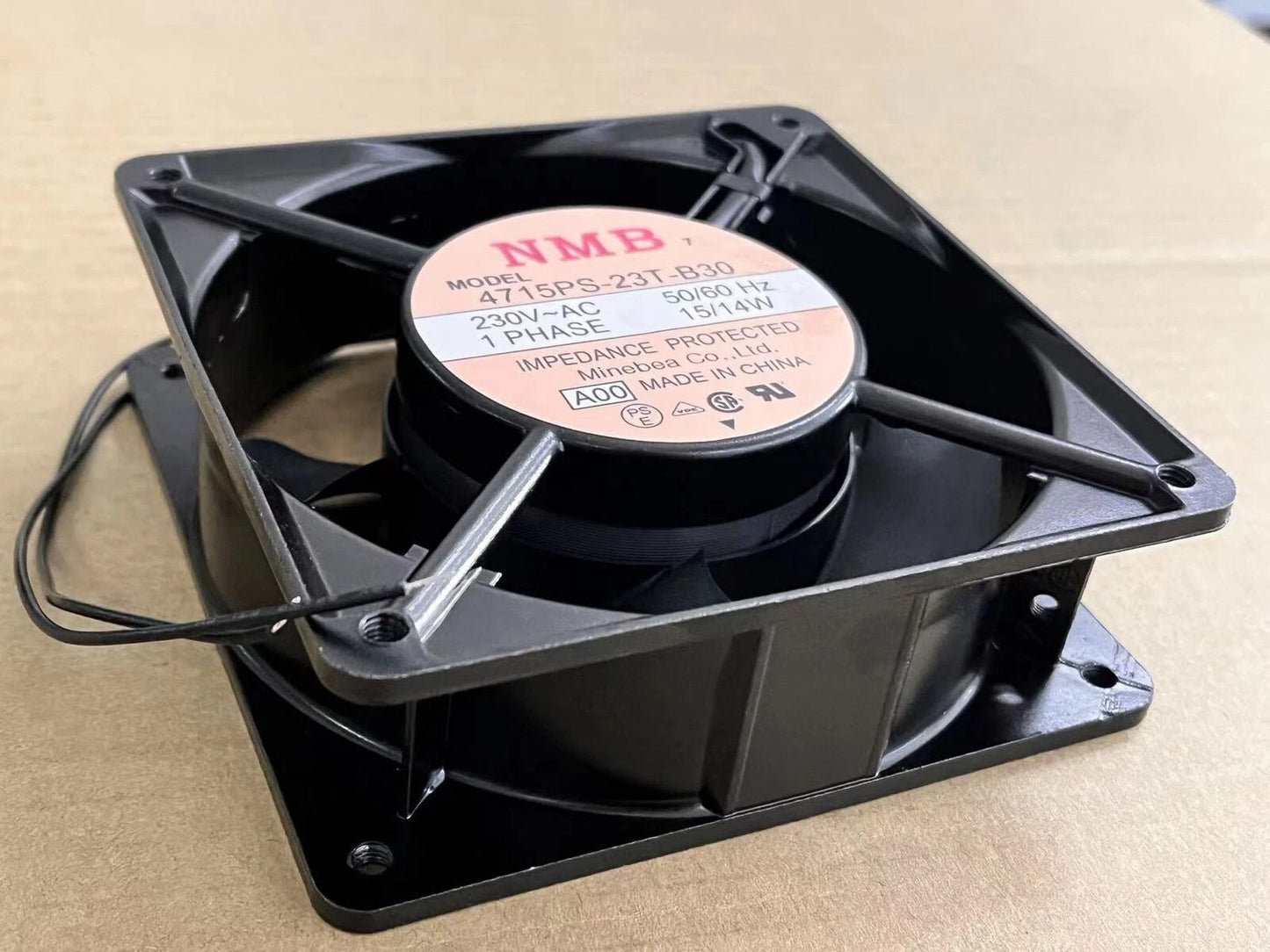 4715PS-23T-B30 Aluminum frame cooling fan 230VAC 15/14W 120*120*38mm 2wire