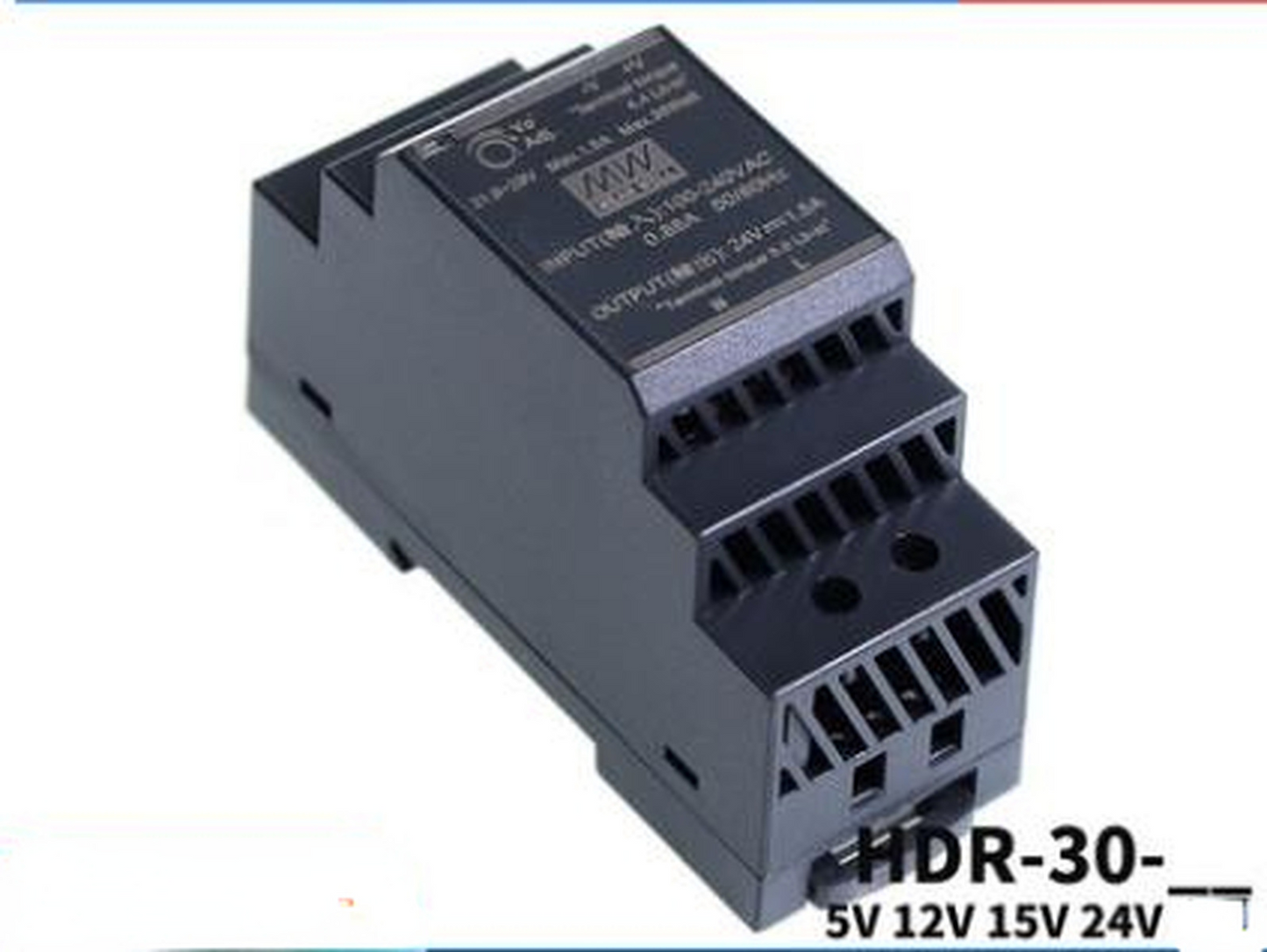 1PCS HDR-30-5 HDR-30-12 HDR-30-15 HDR-30-24   Rail Switching Power Supply