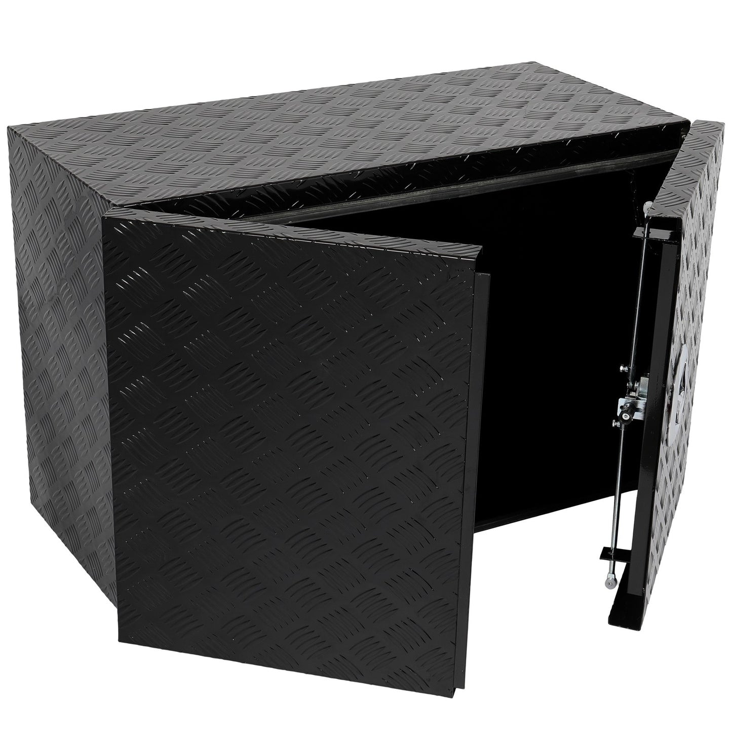36"x18"x24" Aluminum Storage Tool Box W/2x Chain + Dovetail Lock For Truck Home