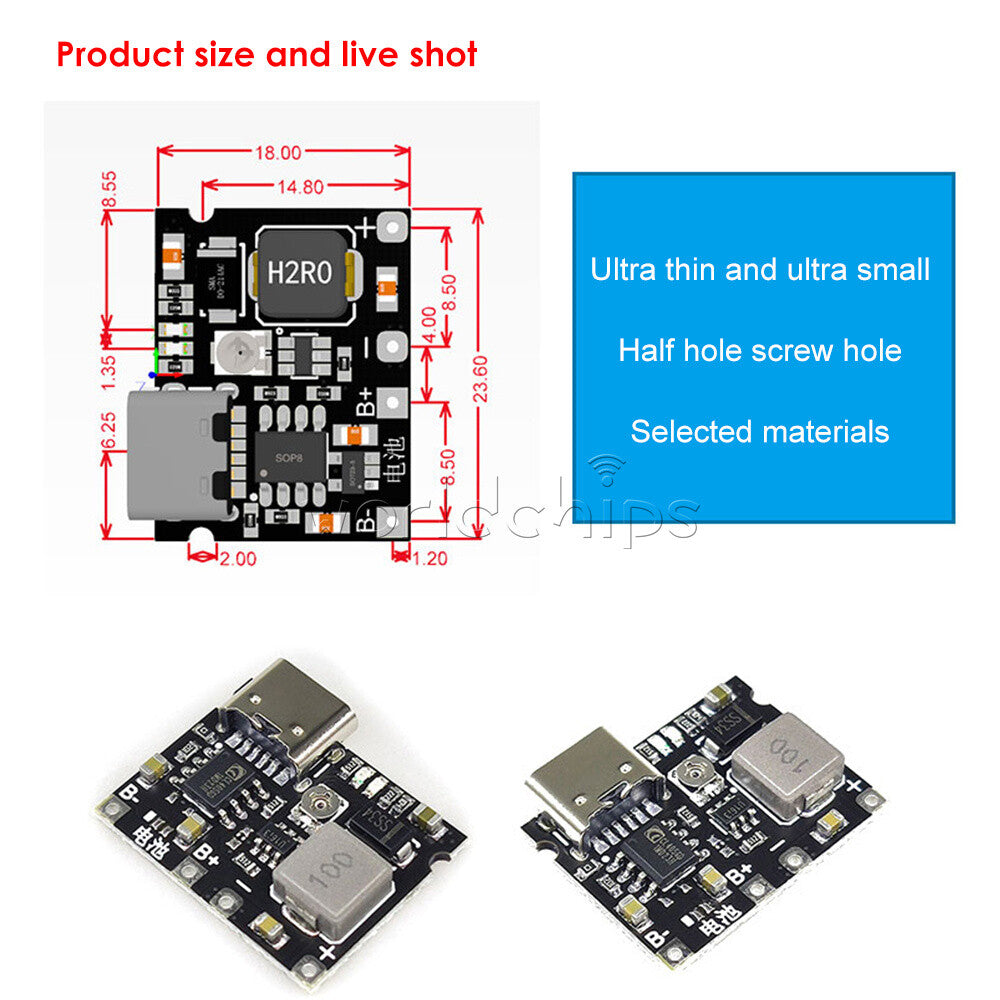 200Piece Li-ion 18650 3.7V 4.2V Battery Charger Board DC Step Up Boost Module