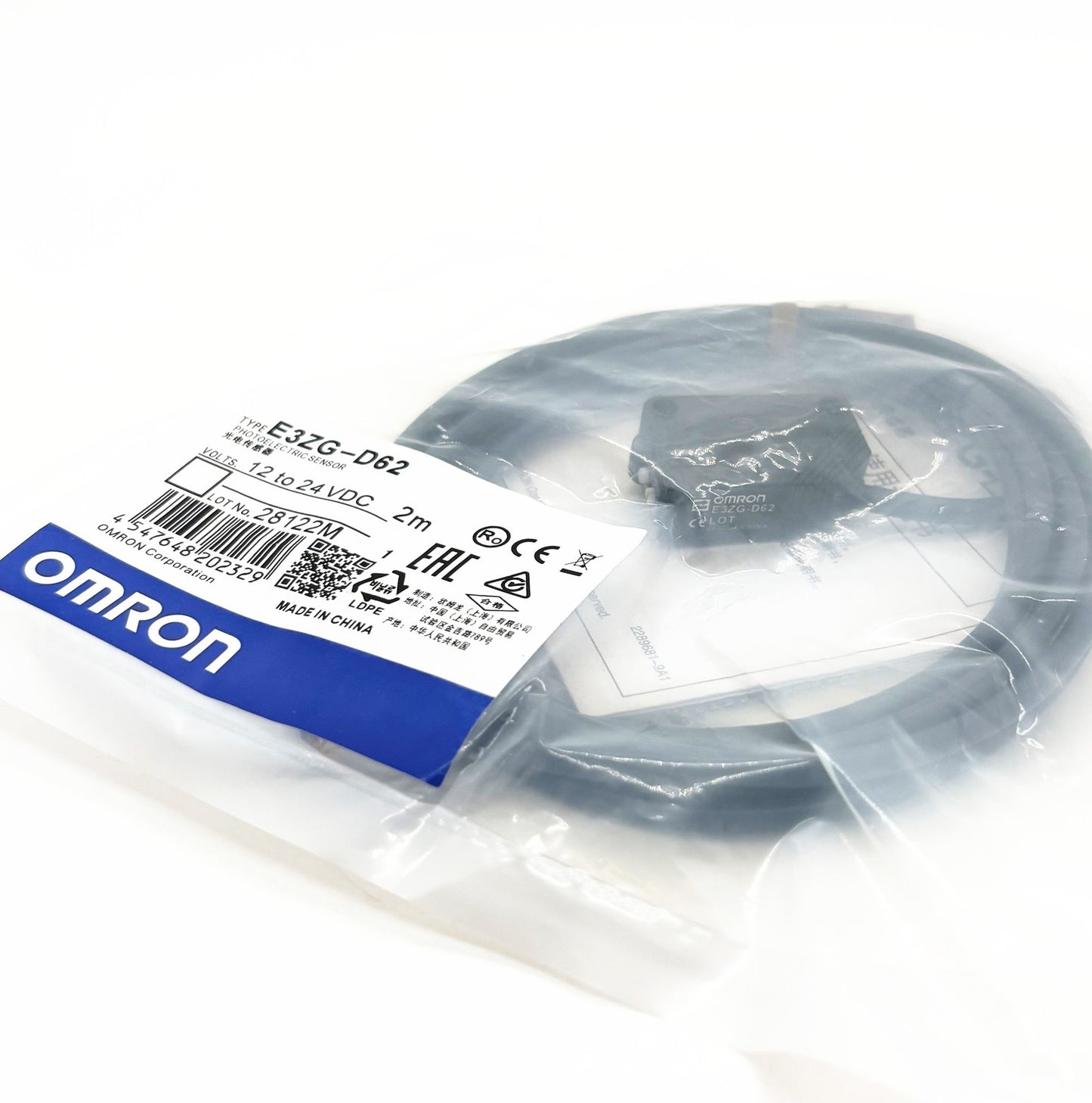 1pcs Omron Sensor E3ZG-D62 2M Photoelectric Switch