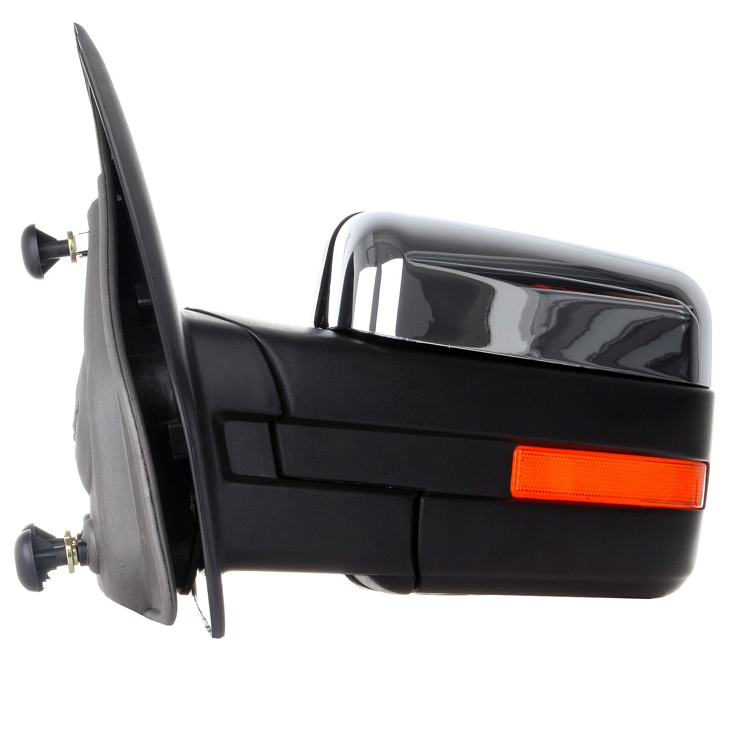 Drive Side Tow Mirror For 04-14 Ford F150 Chrome Power Heated Puddle Signal Lamp