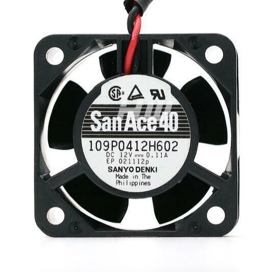 SANYO 109P0412H602 4020 12V 0.11A 4 cm 2 wire mute cooling fan