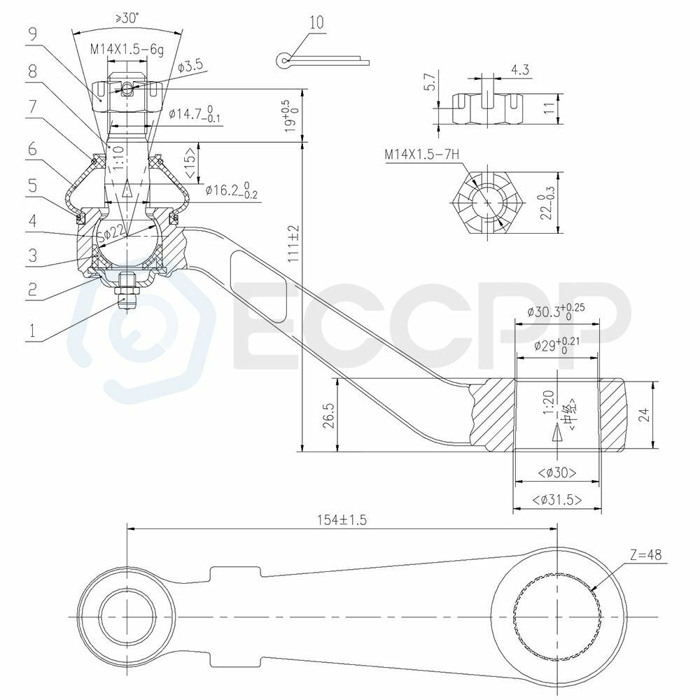 Front 10pcs Steering Kit Fits 1986-1988 1989 Toyota 4 Runner 4WD 4x4 Ball Joint