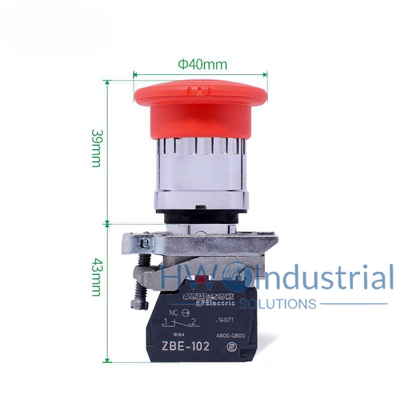 1PC Emergency Stop Button Switch 22mm XB4-BS8442 XB4BS8442 Rotary Reset 1NC