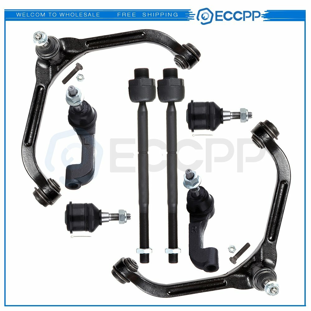 8pcs Front Upper Control Arms Tie Rods Ball Joints For 2002-2004 05 Jeep Liberty
